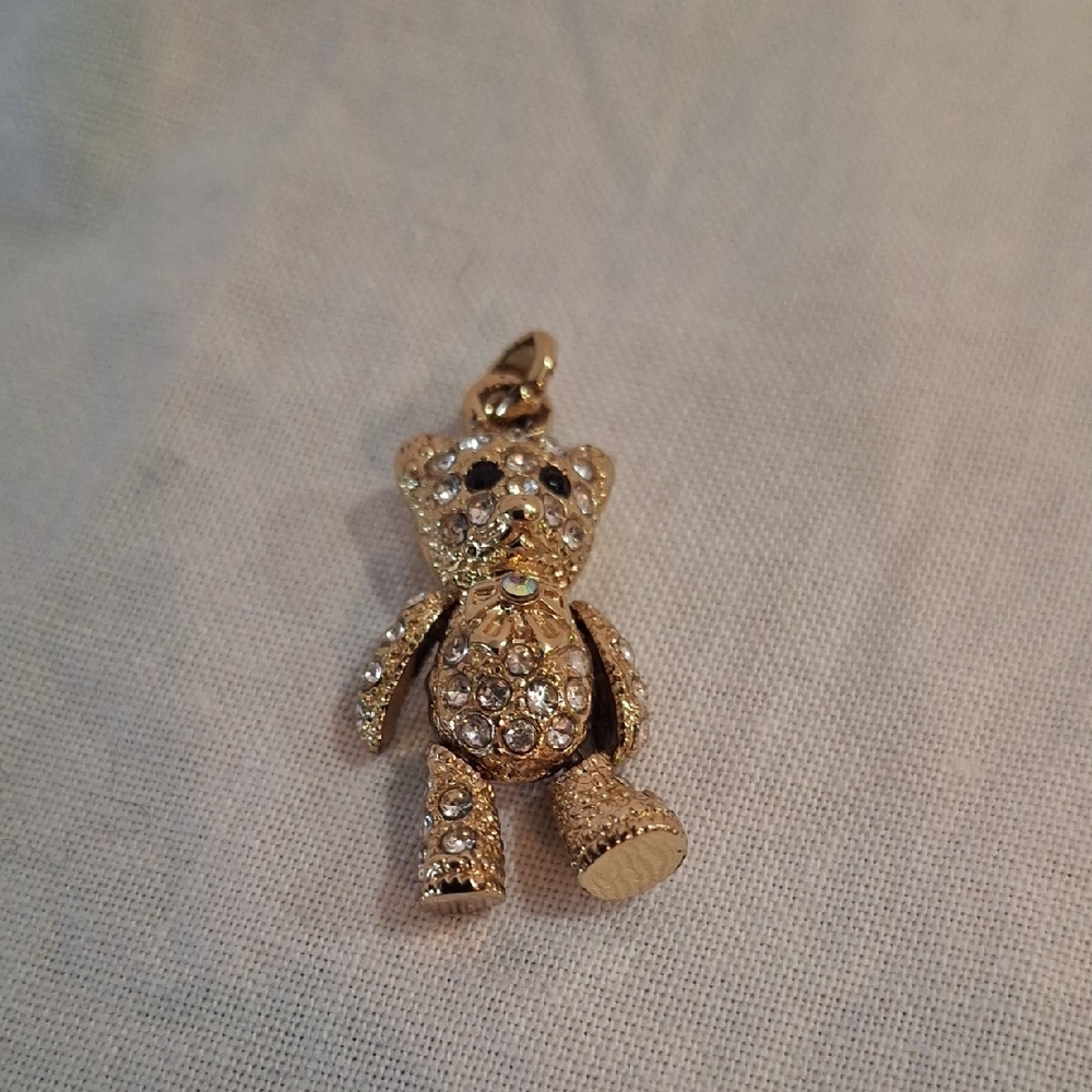 Gold Teddy Bear Pendant